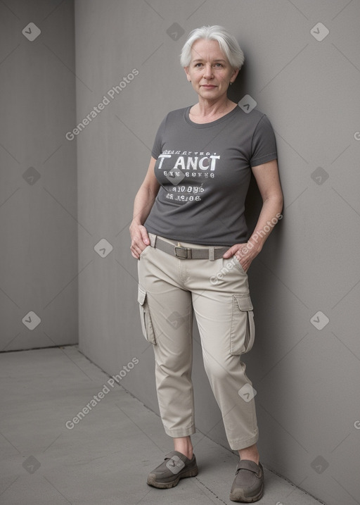 45 years female with  gray hair