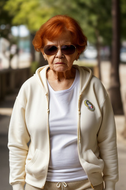 Colombian elderly female with  ginger hair