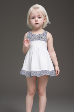 American infant girl with  white hair