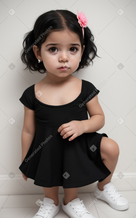 Cuban infant girl with  black hair