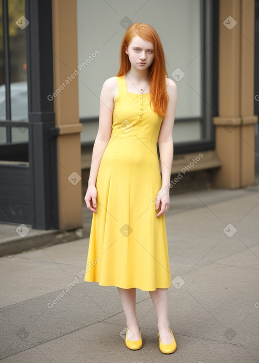 American young adult female with  ginger hair