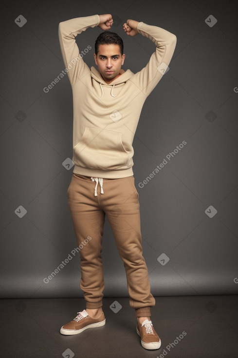 Puerto rican adult male with  brown hair