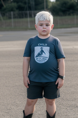 Uruguayan child boy with  white hair