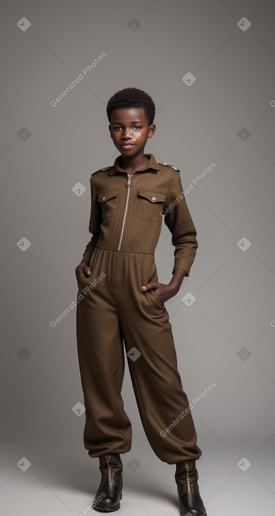 Tanzanian teenager boy with  brown hair