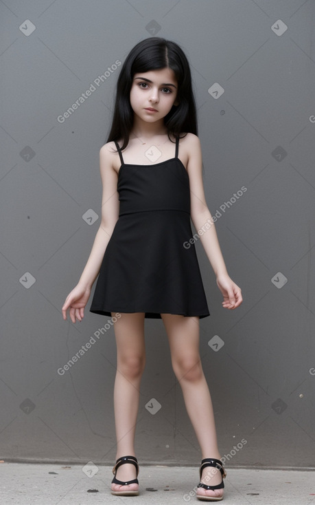 Lebanese child girl with  black hair