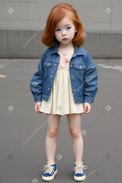 Japanese infant girl with  ginger hair