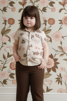 Serbian infant girl with  brown hair