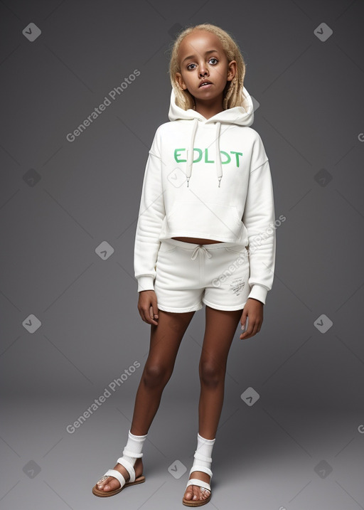 Ethiopian child female with  blonde hair