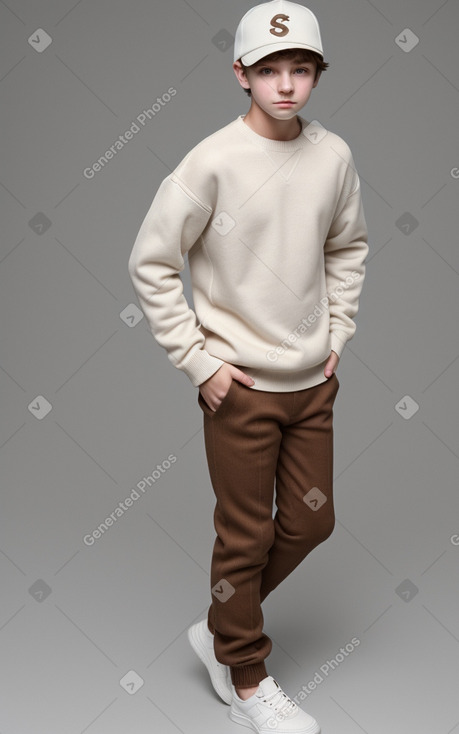 Teenager boy with  brown hair