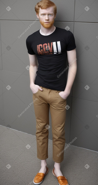 African american young adult male with  ginger hair