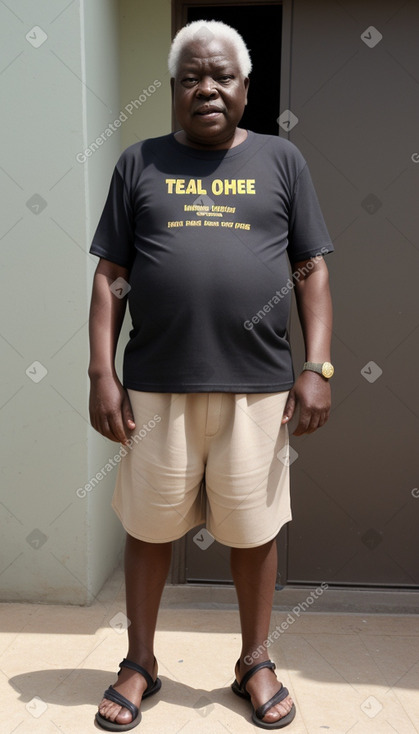 Togolese elderly male with  black hair