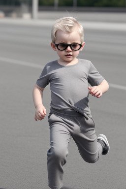 Lithuanian infant boy with  gray hair