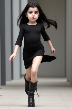 Iranian infant girl with  black hair