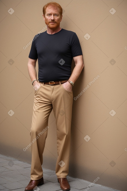 Colombian middle-aged male with  ginger hair