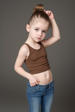 Caucasian infant girl with  brown hair