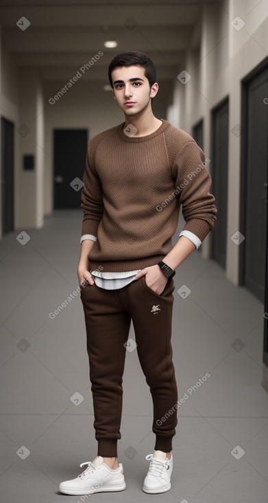 Syrian young adult male with  brown hair