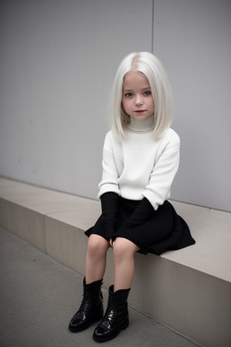 Belgian child girl with  white hair