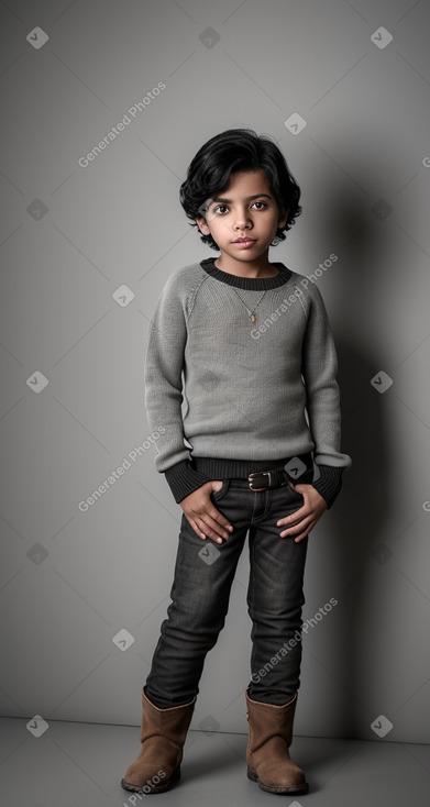 Venezuelan child boy with  black hair