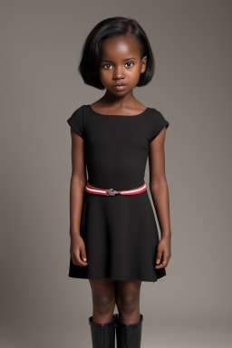 Kenyan child girl with  black hair