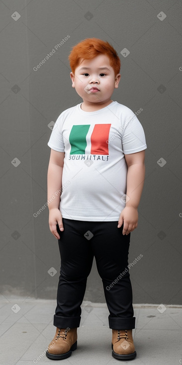 Indonesian child boy with  ginger hair