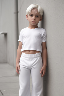 Spanish child boy with  white hair