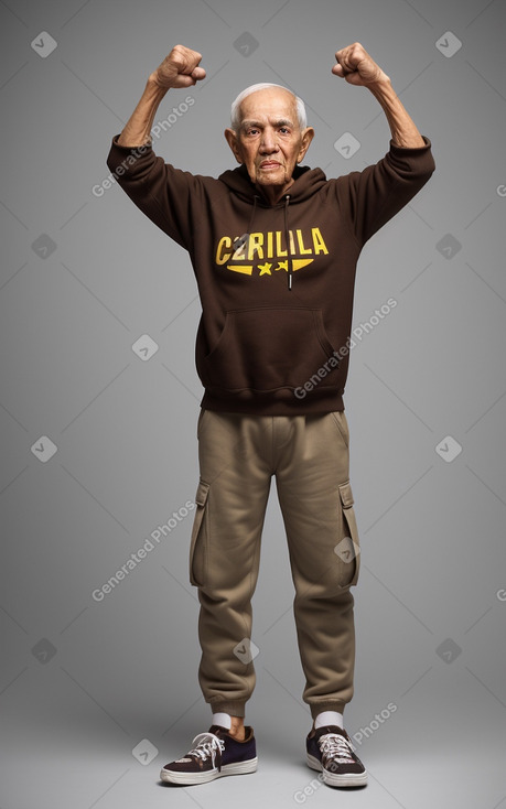 Venezuelan elderly male with  brown hair