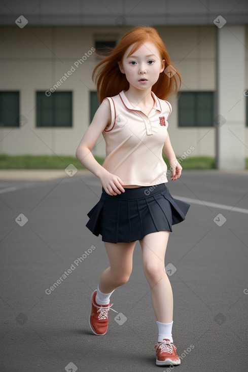 Japanese child female with  ginger hair