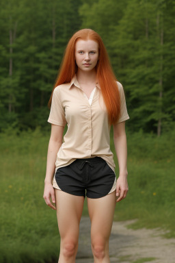 Latvian adult female with  ginger hair