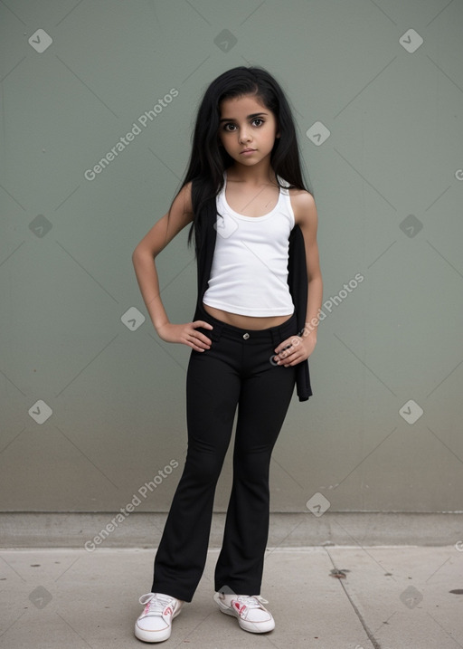 Puerto rican child girl with  black hair