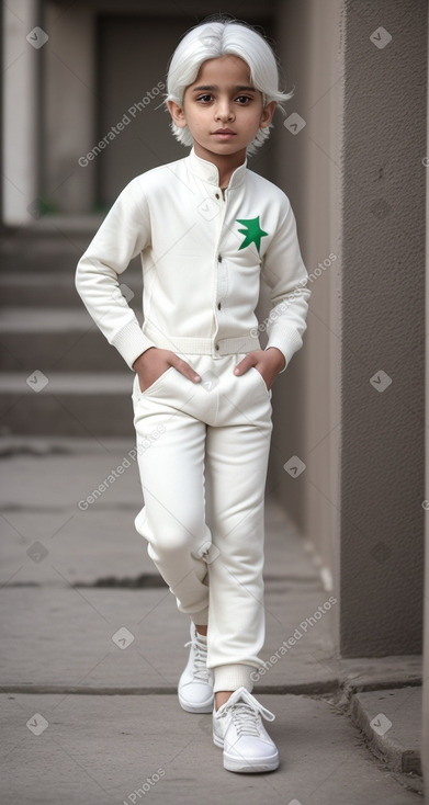 Pakistani child boy with  white hair