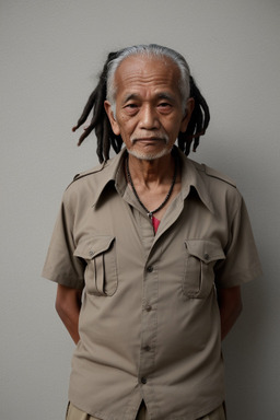 Nepalese elderly male with  black hair