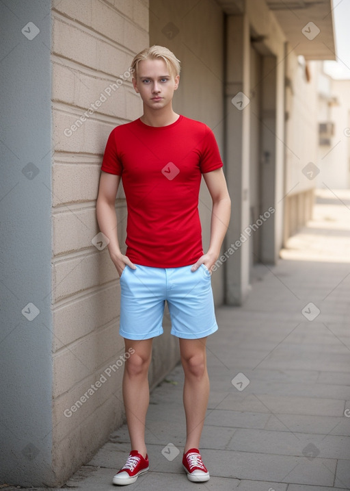 Hungarian adult male with  blonde hair