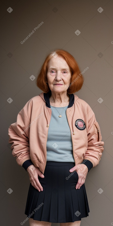 Elderly female with  ginger hair