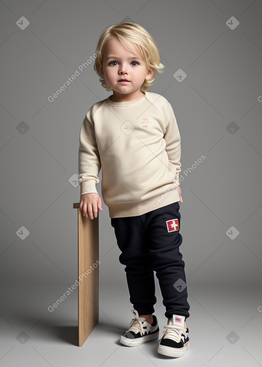 Swiss infant boy with  blonde hair