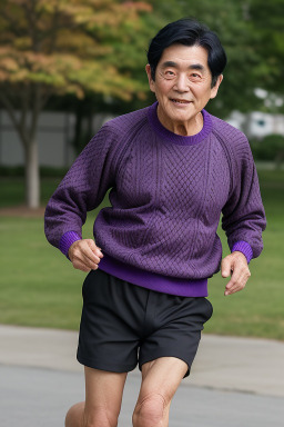 Korean elderly male with  black hair