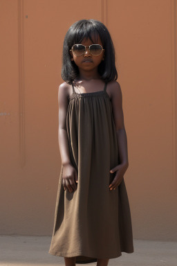 Ethiopian infant girl with  black hair