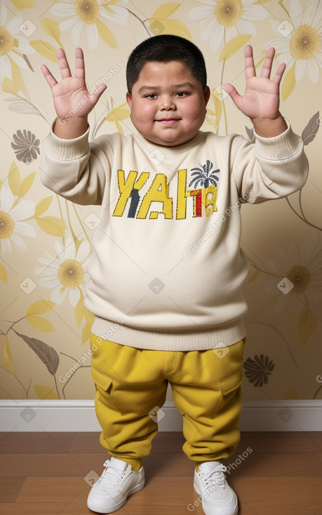 Peruvian child boy with  white hair