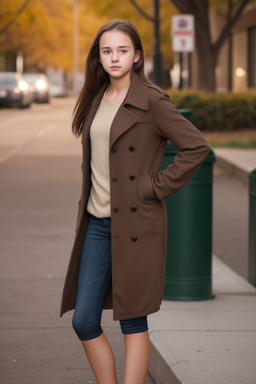 Australian teenager girl with  brown hair