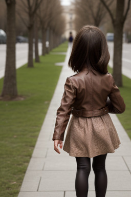 Spanish child female with  brown hair