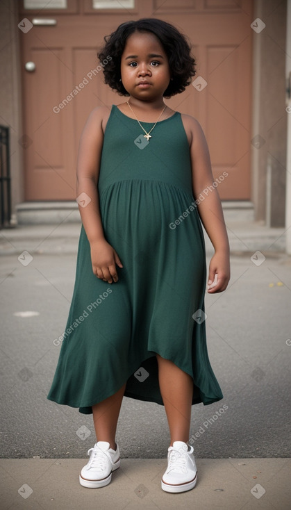 Jamaican infant girl with  brown hair