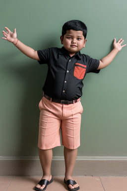 Nepalese child boy with  black hair