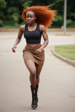 Ghanaian young adult female with  ginger hair