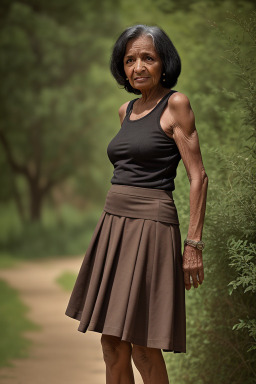 Malian elderly female with  black hair