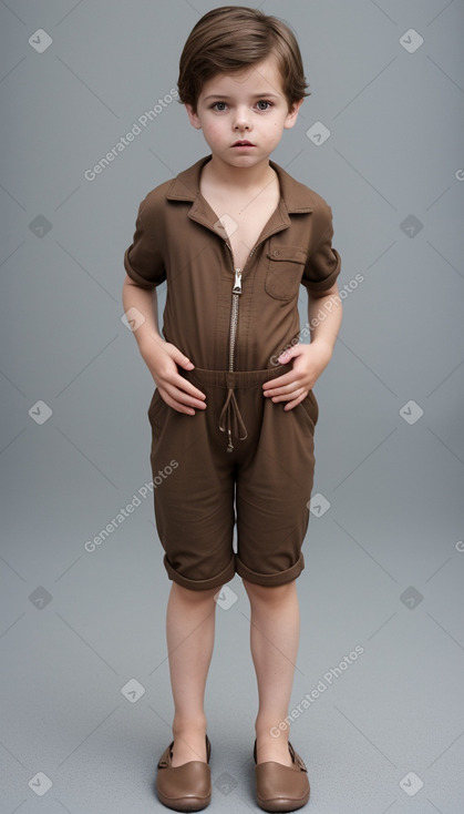 Italian child boy with  brown hair