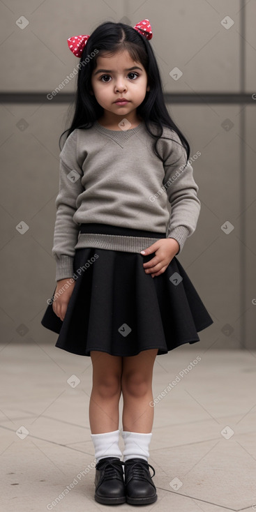 Mexican infant girl with  black hair