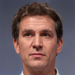 Neutral white adult male with short  brown hair and brown eyes