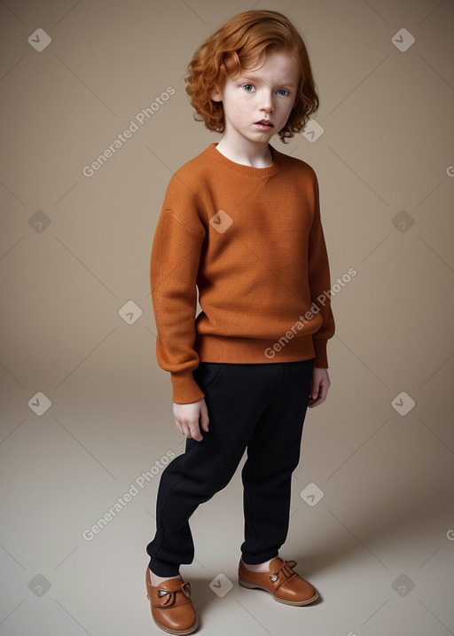 Spanish child boy with  ginger hair