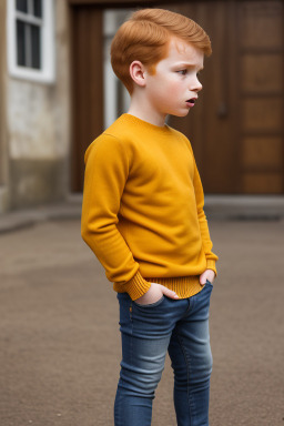 Portuguese child boy with  ginger hair