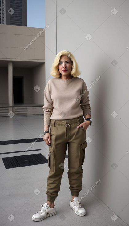 Kuwaiti 45 years non-binary with  blonde hair