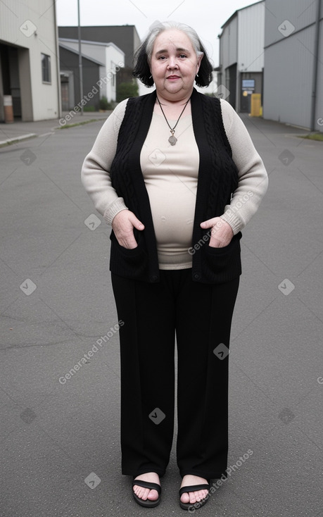 Irish elderly female with  black hair